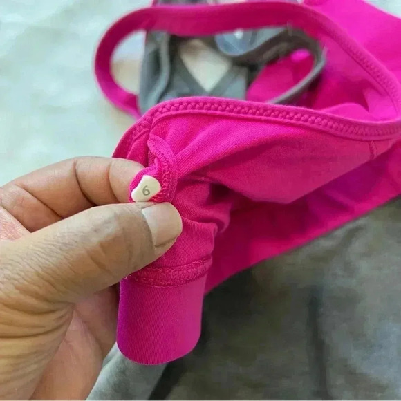 Lululemon Inspiration Tank II Heathered Slate/Jeweled Magenta Size 6 - Picture 5 of 9